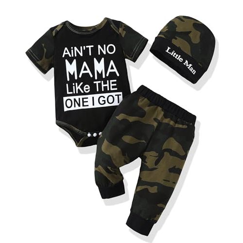 Renotemy Newborn Baby Boys Clothes Infant Boy Romper Outfits 0-18 Months | Baby Boys Outfits,Summer Spring Long Pants Toddler Baby Boy Clothes Set,Short Sleeve Romper Outfits Set With Hat