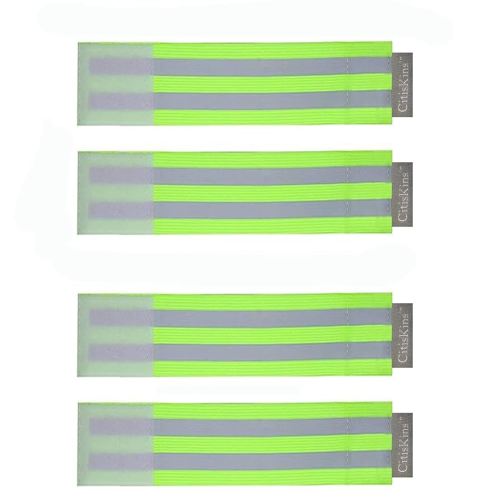 Reflective Bands Baby Stroller Accessories High Visibility Reflective Straps Elastic Safety Reflecterband Reflector for Baby Strollers(4 Piecs)