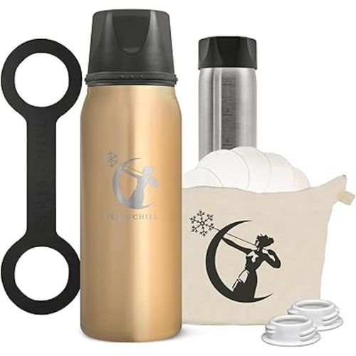 Free The Moms Starter Kit, Breastmilk Chiller Reusable Storage Container and Accessories by CERES CHILL | Keeps Milk Safe for up to 20 Hours | Connects w/Major Pumps (You're So Golden)