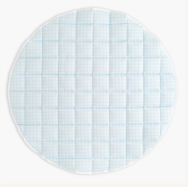Picnic Gingham Play Mat - Blue