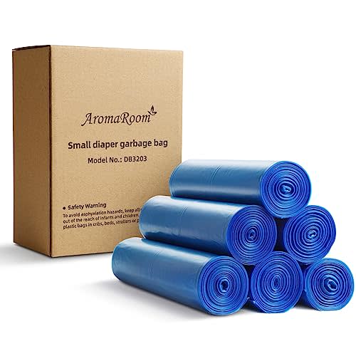 Aroma Room Diaper Pail Refills bag, Leak & Odors Proof Diaper Trash Bags for Newborn Diapers, 270 Count, 6 Rolls (Standrad Size 6.7"x10.8")