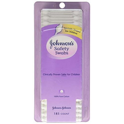 Johnson's Safety Swabs 100% Cotton 185 Swabs