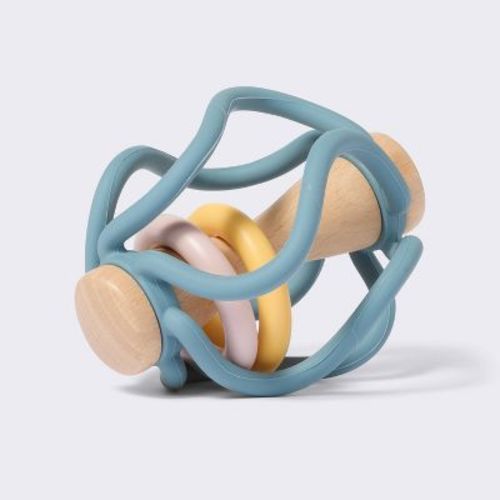 Silicone And Wood Ball Rattle Baby Toy - Cloud Island™