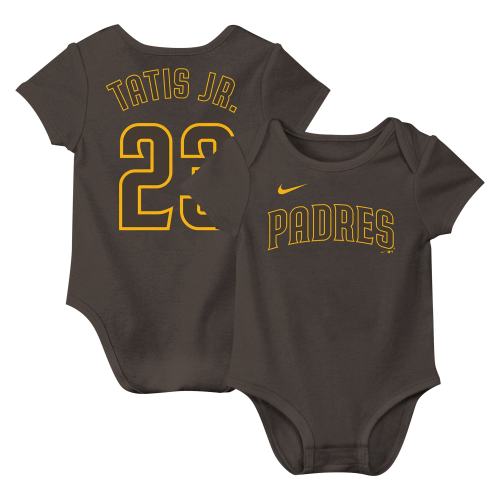 Newborn & Infant San Diego Padres Fernando Tatis Jr. Nike Brown Fuse Name & Number Bodysuit