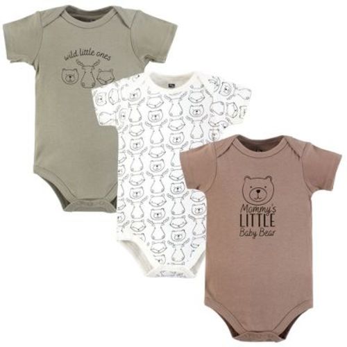 Hudson Baby Infant Boys Cotton Bodysuits 3-Pack, Mommys Baby Bear, Newborn