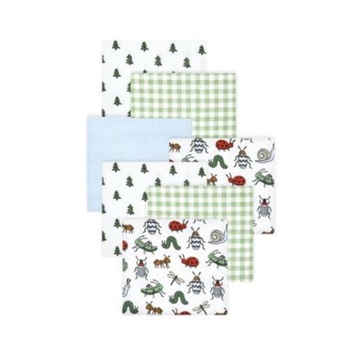 Luvable Friends Hudson Baby Flannel Receiving Blankets 7pk, Garden Bugs