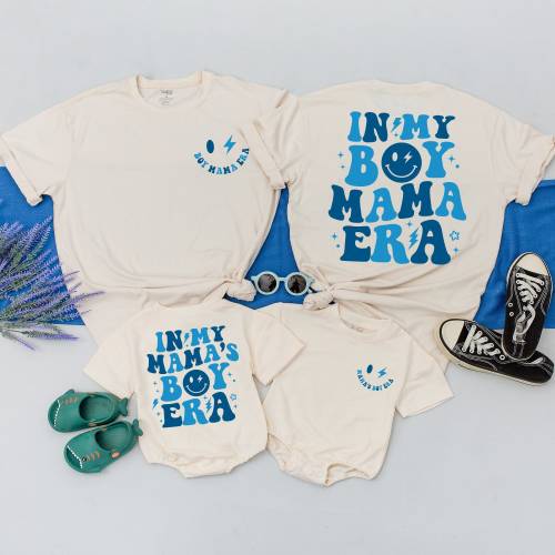 In My Mama's Boy Era Matching Outfit, Custom Family, New Mom Shirts, Baby shower gift, Mother's Day Gifts For Boy Mama, New Boy Mama Gifts