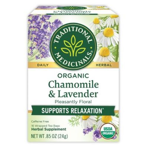Traditional Medicinals Organic Chamomile With Lavender Herbal Tea - 16ct