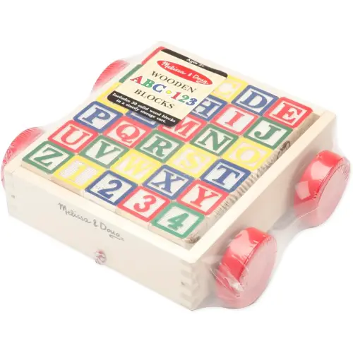 Melissa & Doug Classic ABC Block Cart , 1 Count (Pack of 1)