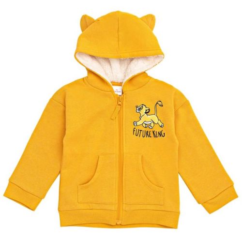 Disney Lion King Simba Newborn Baby Boy Or Girl Fleece Zip Up Hoodie Yellow Newborn