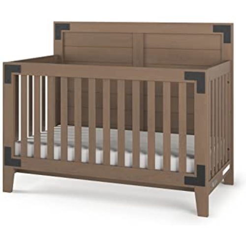 Child Craft Lucas 4-in-1 Convertible Crib, Baby Crib Converts to Day Bed, Toddler Bed and Full Size Bed, 3 Adjustable Mattress Positions, Non-Toxic, Baby Safe Finish (Dusty Heather)