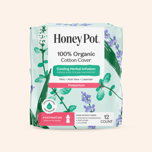 The Honey Pot Postpartum Herbal Pads, 12 Count | In His Hands