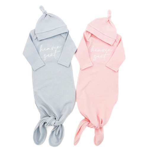 Heaven Sent Knotted Baby Sleeper & Matching Beanie – OUR HOUSE ABOVE
