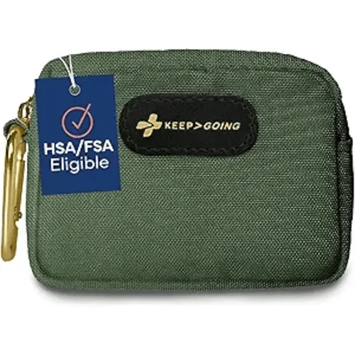 KeepGoing Small Travel First Aid Kit Kids – 60 Pc. Mini First Aid Kit for Purse, Diaper Bag, & Backpack with Latex-Free Bandages – 4 Oz., & 4.5 x 3.5 x 2 in, TSA-Approved