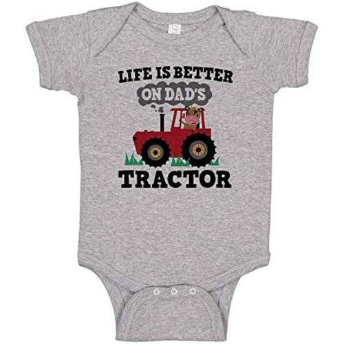 TATY Kids Life Is Better On Dad's Tractor Baby Infant Bodysuit