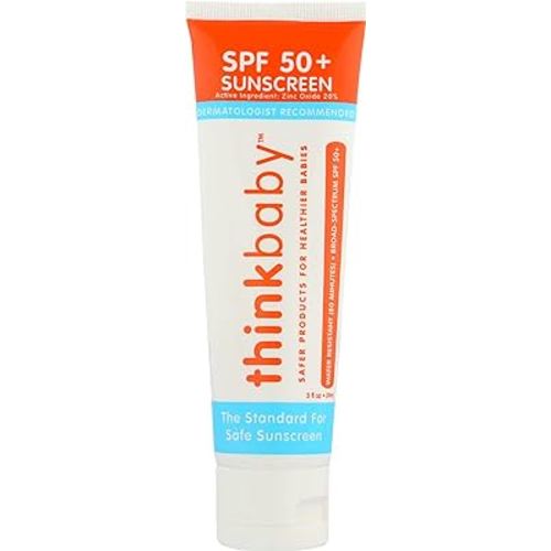 Think SPF 50+ Baby Sunscreen, Natural Sunblock for Babies, 3 Ounce (Pack of 3)