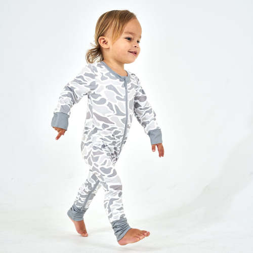 Baby Zip Up - White Camo – BURLEBO