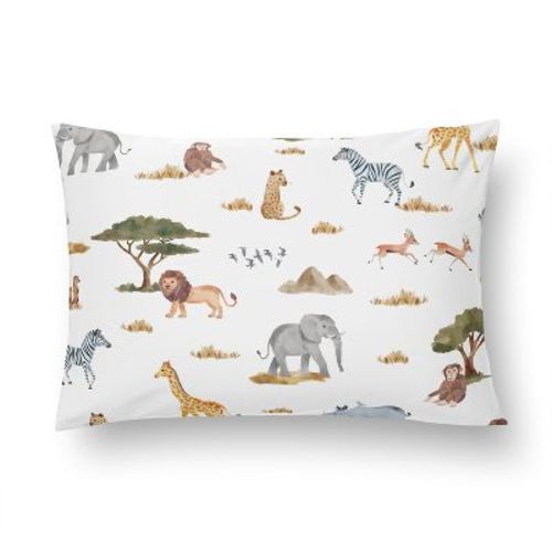 Sweet Jojo Designs Boy, Girl, Unisex/gender Neutral Toddler Pillow With Pillowcase 13 X 18 In. Jungle Multicolor