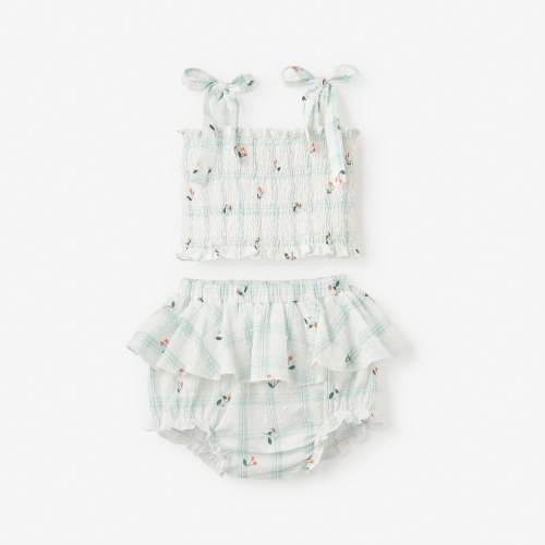 Strawberry Picnic Smocked Tie Top w/ Bloomer
– Elegant Baby