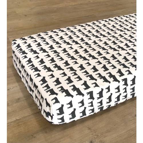 Fitted Crib Sheet ~ Farm Black Angus Cow Nursery Bedding~ Cattle Crib Sheet~ Farm Nursery Accessory~You Choose Color~Baby Gift