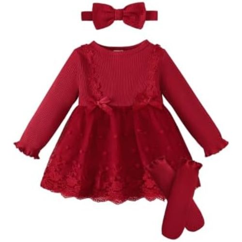 Renotemy Baby Girls Dress Winter 0-3 Months