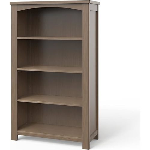 Child Craft Harmony 50” 4 Shelf Bookcase for Nursery or Bedroom, Plenty of Storage, Anti-Tip Kit Included to Prevent Tipping, Non-Toxic, Baby Safe Finish (Dusty Heather)