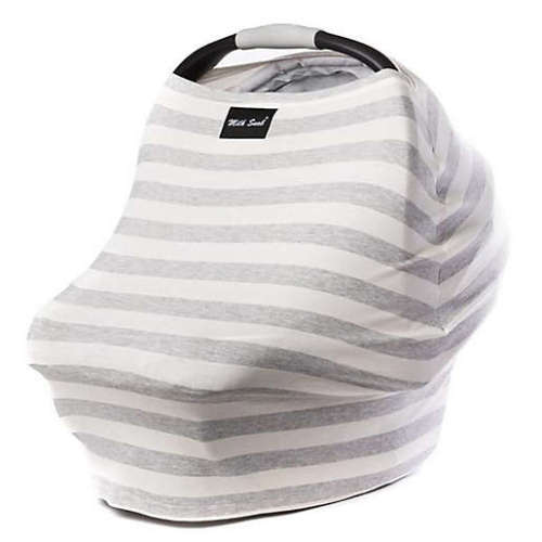 Milk Snob® Multi-Use Car Seat Cover in Cream/Grey Stripe