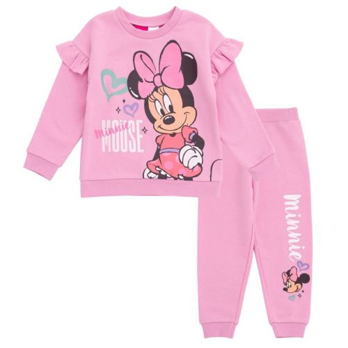 Disney Daisy Duck Minnie Mouse Christmas Toddler Girls Fleece Sweatshirt And Jogger Pants Outfit Set Baby Pink 2t