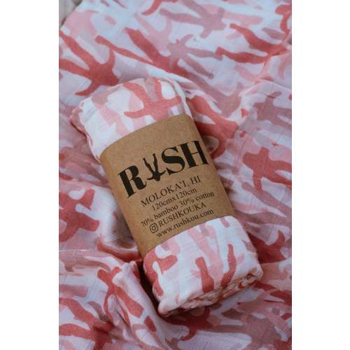 Pink Jaw Muslin Swaddle