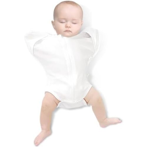 MomnLittle Baby Wonder Swaddle Newborn Bodysuit Cotton Wearable Blanket Sack Sleeping Rompers Arms Up Snap