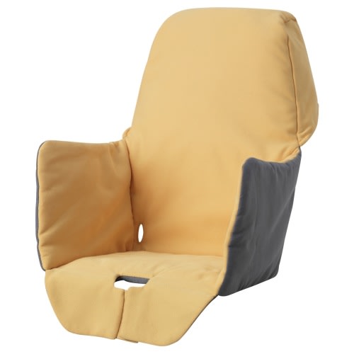 LANGUR Padded seat cover for high chair - yellow