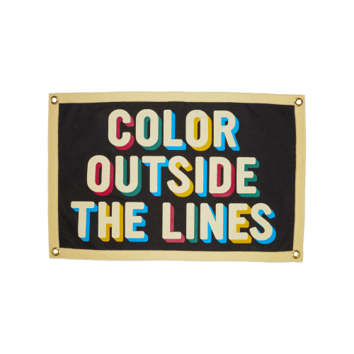 Color Outside The Lines Camp Flag