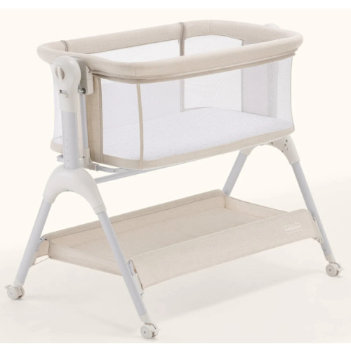 HARPPA Cuddly Sway | 3-in-1 Rocking Baby Bassinet & Bedside Sleeper for Newborns with Mattress for Reflux | Attaches to Bed, Adjustable Heights, Non-Toxic & CPSC Certified | Sturdy Frame, Portable Wheels, Tool-Free Setup, Gentle Rocking | Perfect for Newb