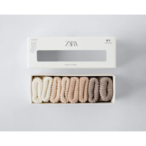 FOUR-PACK OF COLORFUL SOCKS - Light beige | ZARA United States