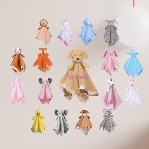 Personalized Animal Baby Lovey: Embroidered Security Blanket