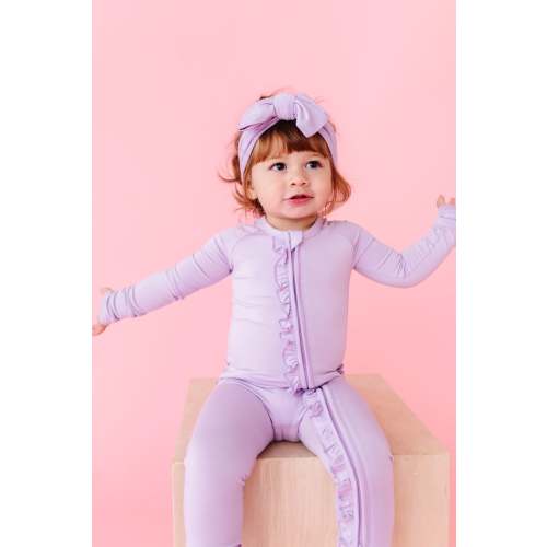 Lilac Top Knot Bow