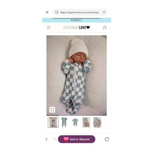 Blueberry Muffin Checkerboard / Organic Zip Footie – SpearmintLOVE