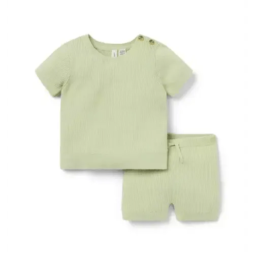 Baby Celery Field Baby Ribbed Knit Matching Set by Janie and Jack