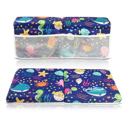 Baby Bath Kneeler and Elbow Rest Pad Combo Extra Foam Cushion for Elbow and Knee Support 4 Large Mesh Pockets Machine Washable and Fast Drying Bathtub Kneeling Pad by Gold Coast