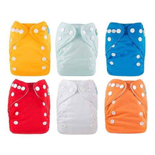 Newborn Cloth Diapers -  6pcs with 12 Insert