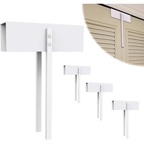 Metal Bifold Door Lock - Double Door Child Safety Locks Keep Toddler, Cats&Dogs Out of Closets, Cabinets, Pantry - No Need Install (4PC)