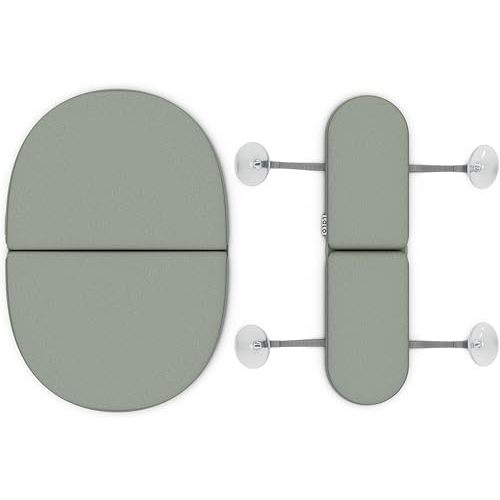 Lalo Knee & Elbow Saver - Foldable Padded Cushions for Bathtime Relief, Quick-Dry, Suction Cups for Stability, Bath Kneeler and Elbow Rest Pad Set 17 x 11.5 in Knee Pad & 16 x 4.5 in Elbow Pad - Sage