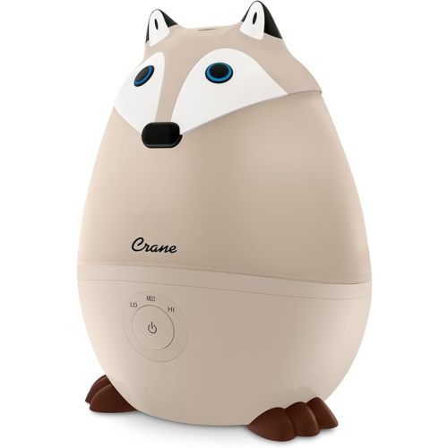 Crane Baby Mini Adorable Red Fox Baby Humidifier, 0.5 Gal Cool Mist Humidifiers with Aroma Tray and Nightlight, Whisper Quiet Ultrasonic Humidifier for Baby and Toddler Room, Congestion Relief