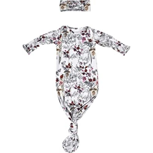 Three Little Tots Newborn Baby Knotted Tie Gown - Infant (Floral)