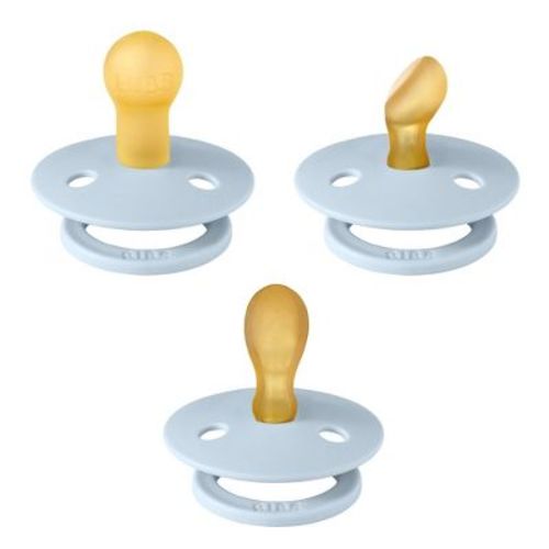 Bibs Try-it Colour Pacifier - Baby Blue - 3pk