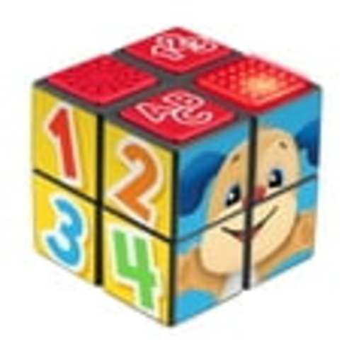 Fisher-Price Interactive Laugh & Learn Puppy's Activity Cube with Touch, Twist & Light Features for Baby & Toddler