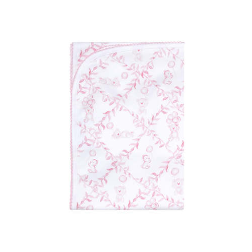 Bears Trellace Pink Blanket