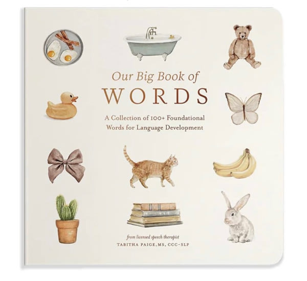 Our Big Book of First Words: A Collection of 100+ Foundational Words for Language Development (Tabitha Paige Children's Book Series)