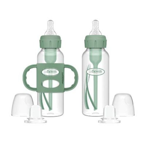 Dr. Brown's Anti-colic Options+ Narrow Bottle To Sippy Starter Gift Set - Green - 2pk