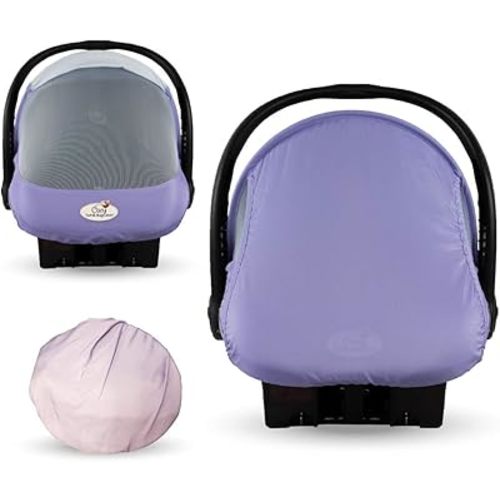 Summer Cozy Cover Sun & Bug Cover (Rhapsody Purple) - The Industry Leading Infant Carrier Cover Trusted by Over 2 Million Moms Worldwide for Keeping Your Baby from Mosquitos, Insects & The Sun
